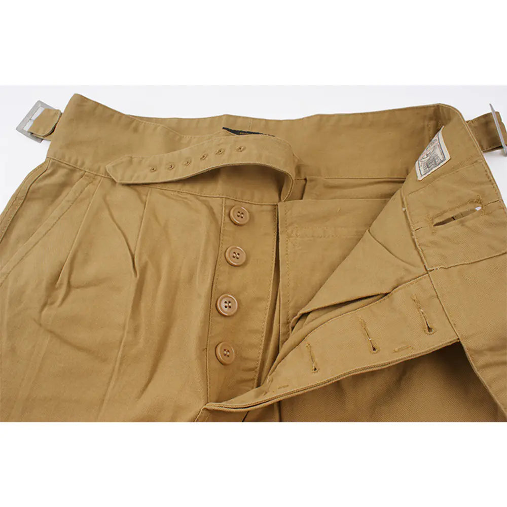 Men's Gurkha Khaki Casual Relaxed Pants