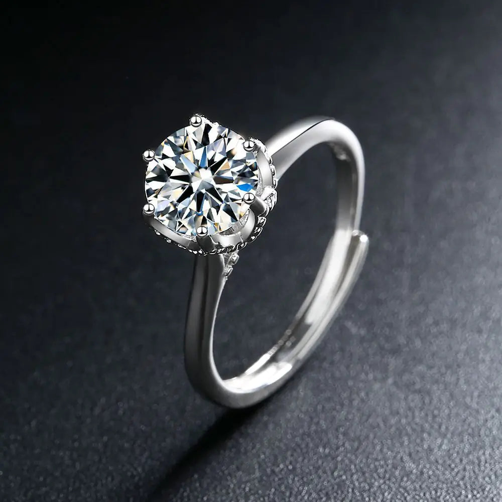 S925 Sterling Silver Ring with Diamonds