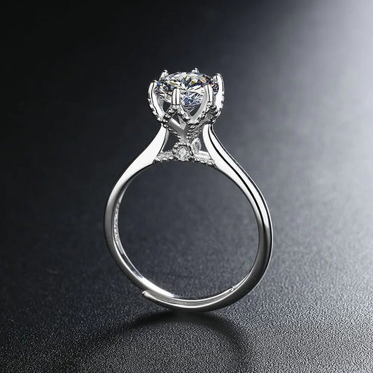 S925 Sterling Silver Ring with Diamonds